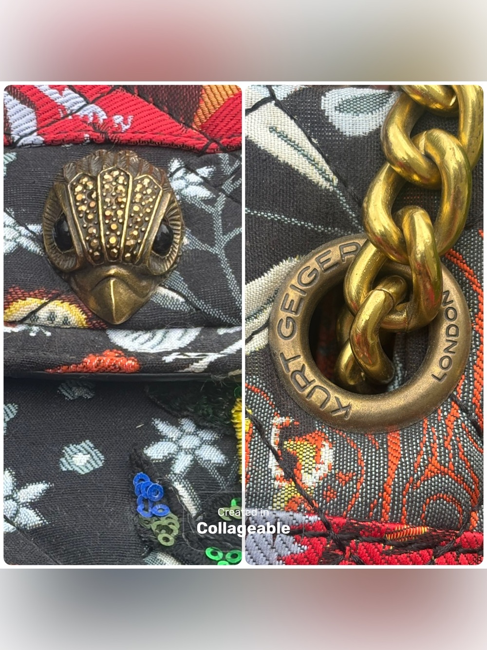 Kurt Geiger Embroidered Shoulder Bag - Picture 8 of 17